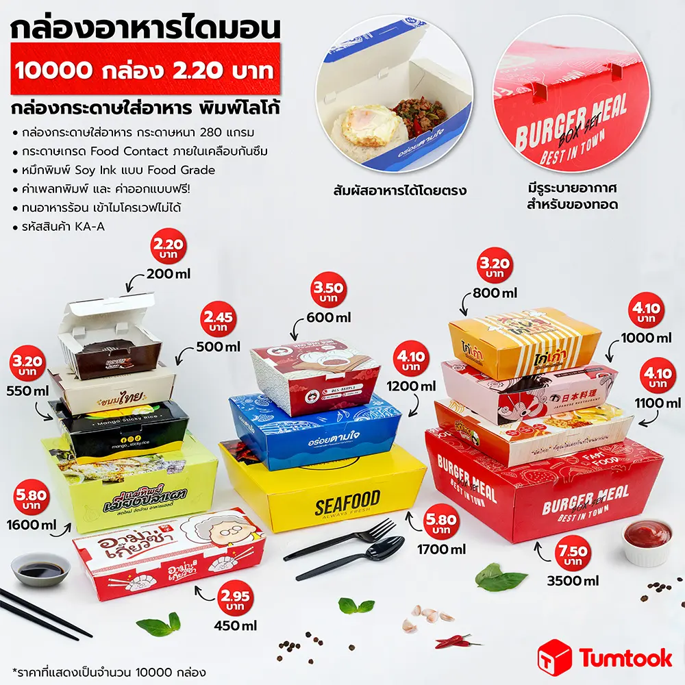 กล่องกระดาษใส่อาหาร